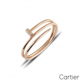 Cartier Yellow Gold Plain Juste Un Clou Bracelet Size 19 B6048219 Rich Diamonds